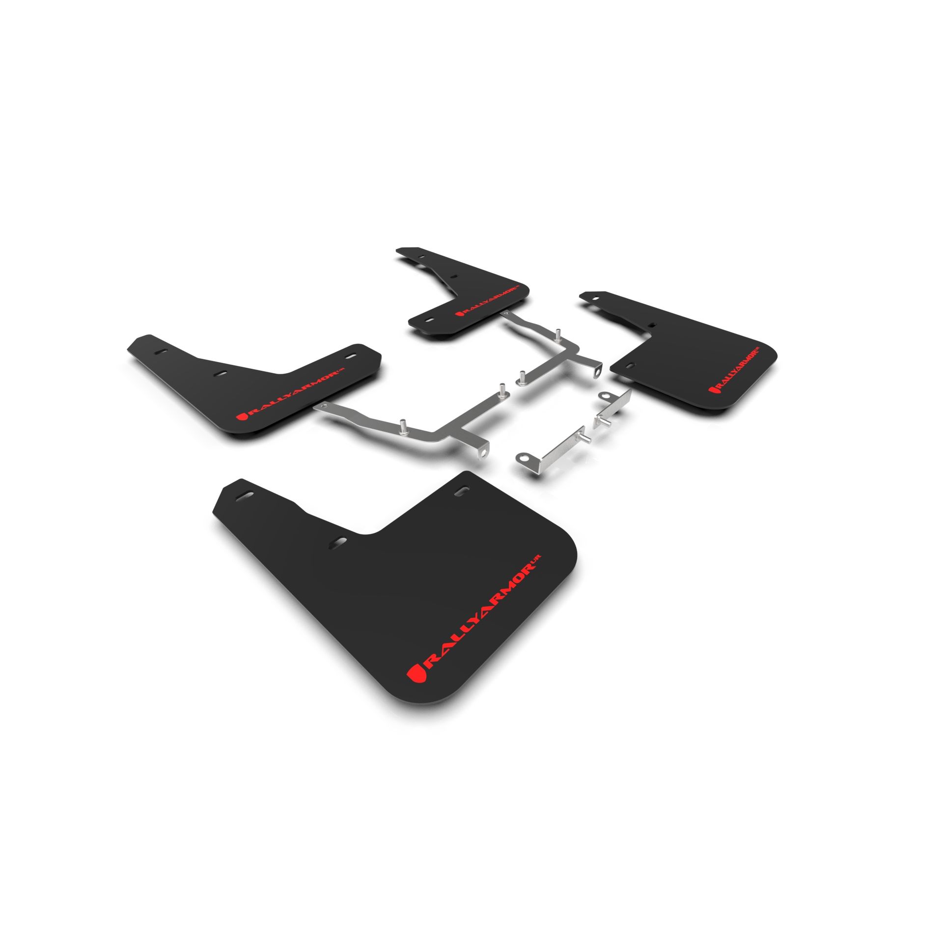 Rally Armor MF77-UR-BLK/RD -  2019-25 Mk4 Ford Focus ST Hatchback - Black Mud Flap/Red Logo