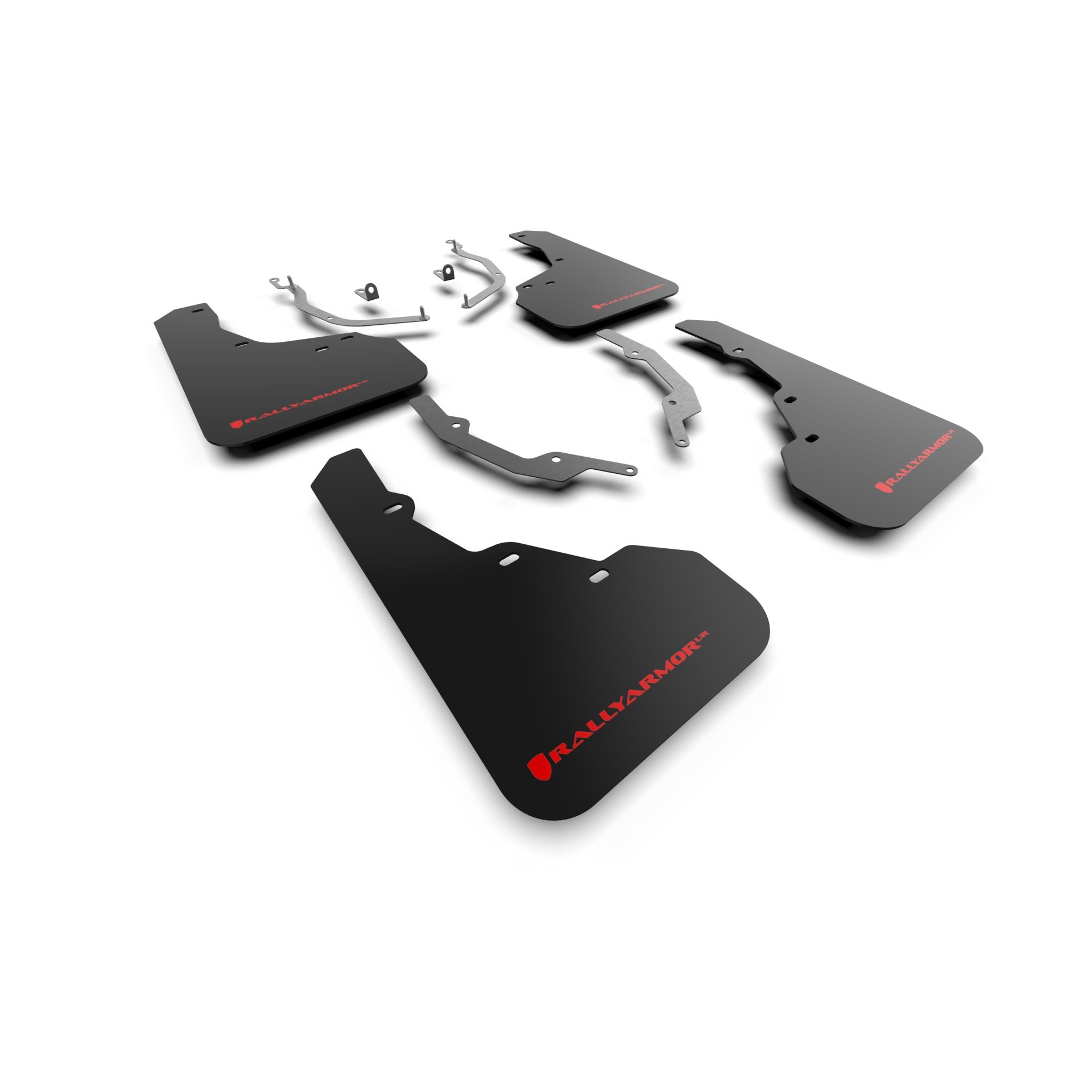 Rally Armor MF78-UR-BLK-RD - 2022-25 Hyundai Santa Cruz & XRT - Black Mud Flap/Red Logo