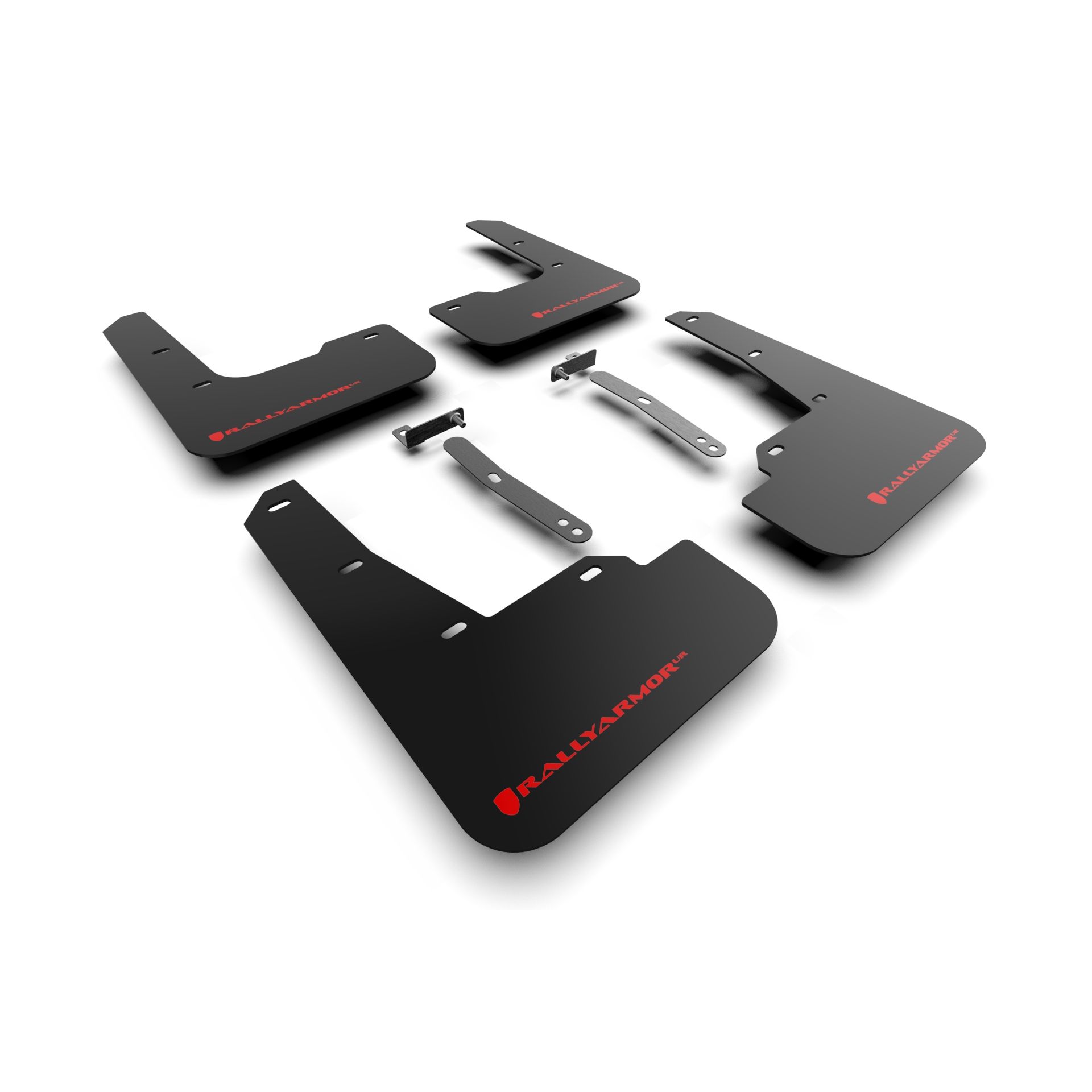 Rally Armor MF79-UR-BLK-RD - 2022-23 Hyundai Elantra N & N Line - Black Mud Flap/Red Logo