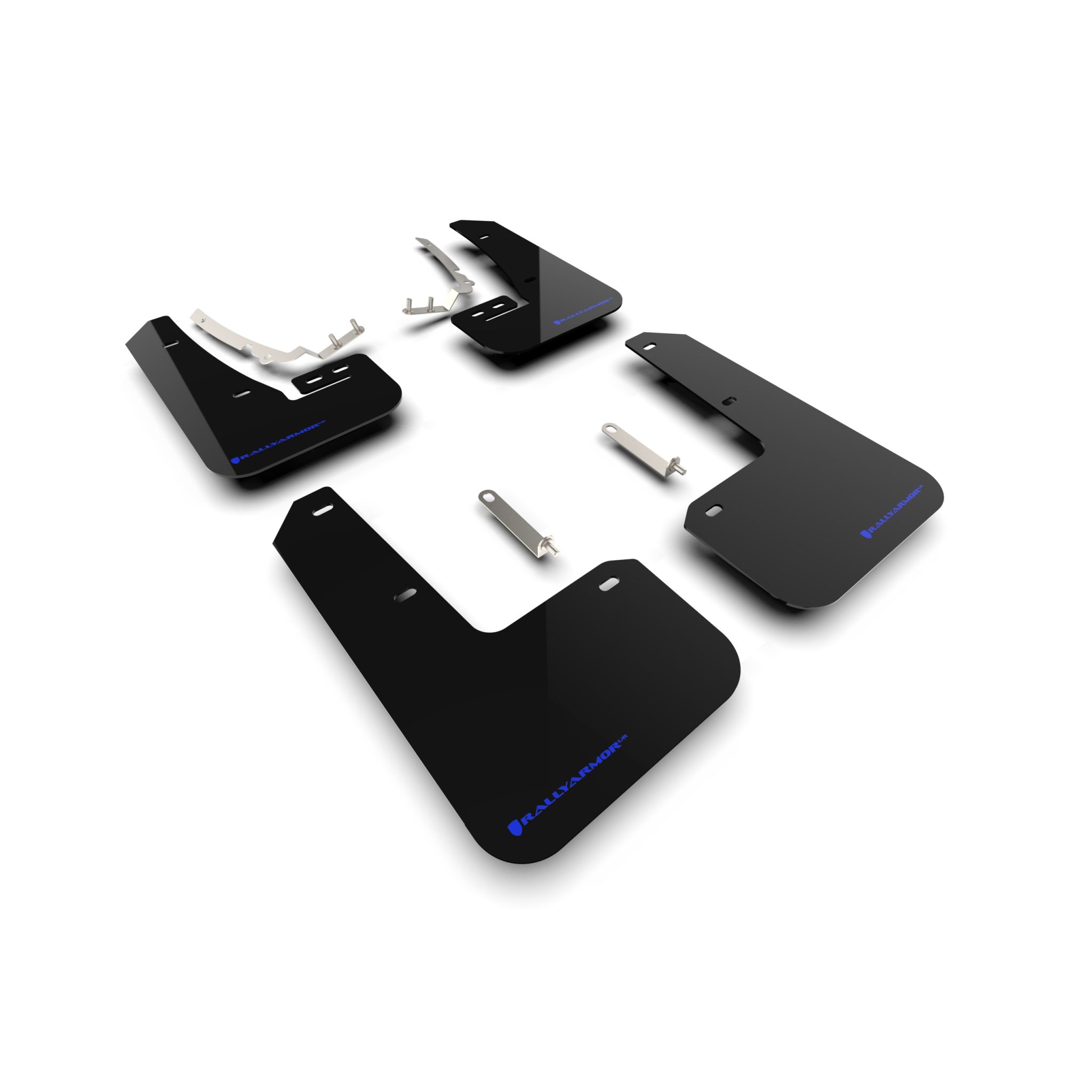 Rally Armor MF80-UR-BLK/BL -  2022-25 VW MK8 Golf GTI & R  - Black Mud Flap/Blue Logo