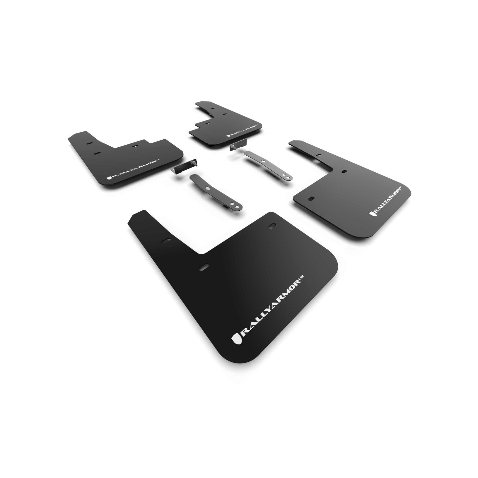 Rally Armor MF83-UR-BLK/WH -  2022-23 Hyundai Kona N  - Black Mud Flap/White Logo