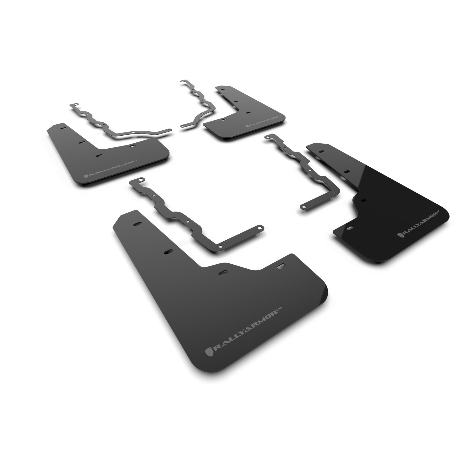 Rally Armor MF86-UR-BLK-GRY - 2020-25 Ford Puma ST  - Black Mud Flap/Grey Logo