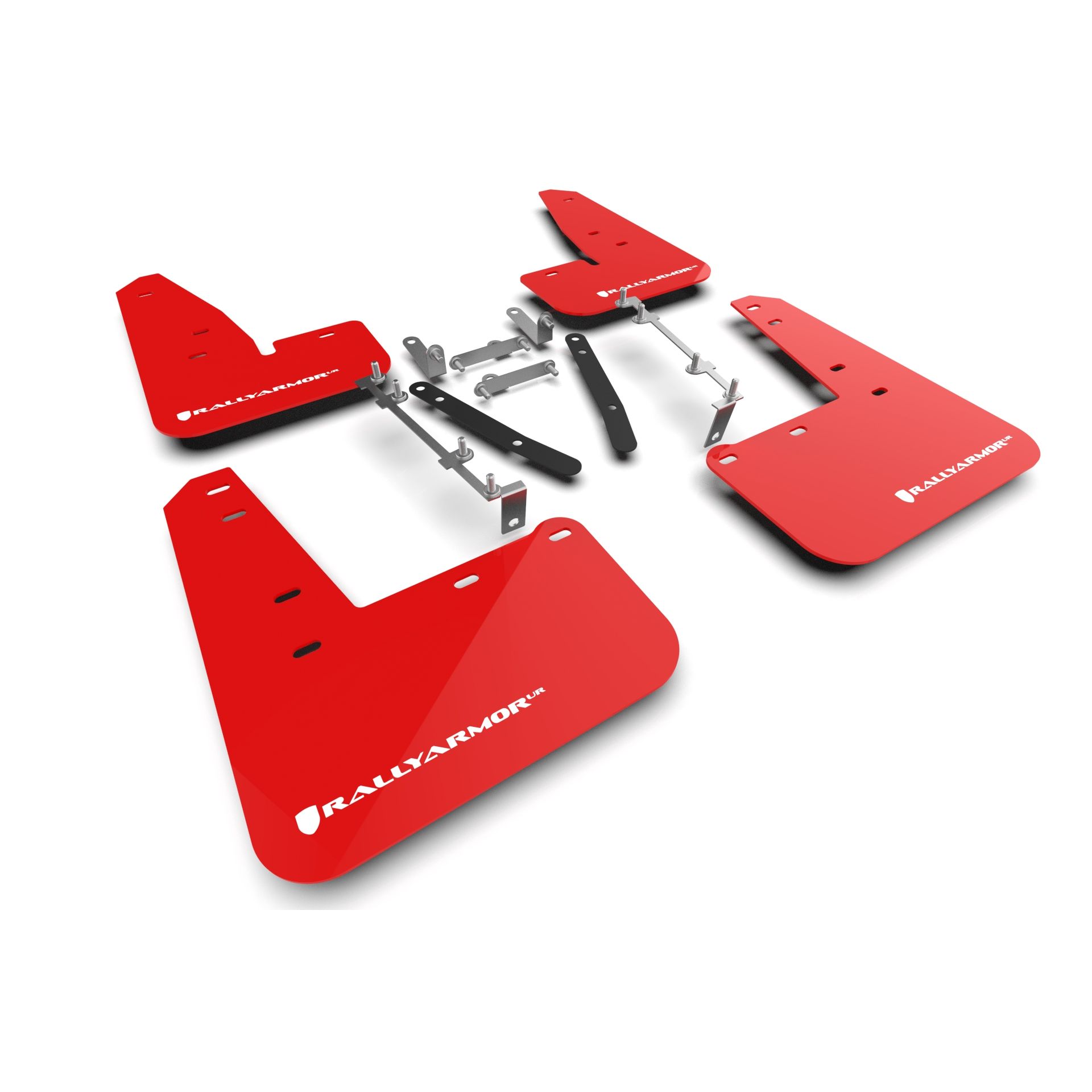 Rally Armor MF89-UR-RD-WH - 2023-25 Toyota GR Corolla - Red Mud Flap/White Logo