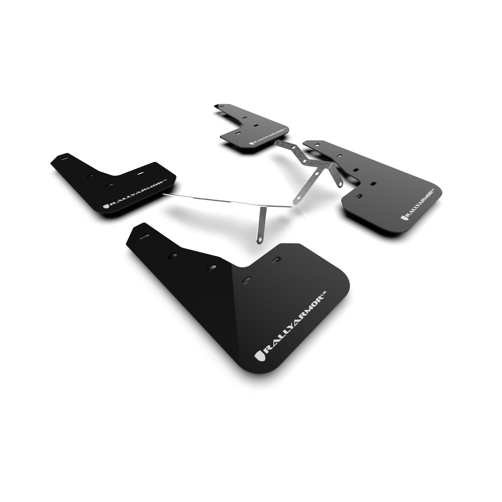 Rally Armor MF90-UR-BLK/WH - 2022-25 Honda Civic, Civic Si, Sport - Black Mud Flap/White Logo