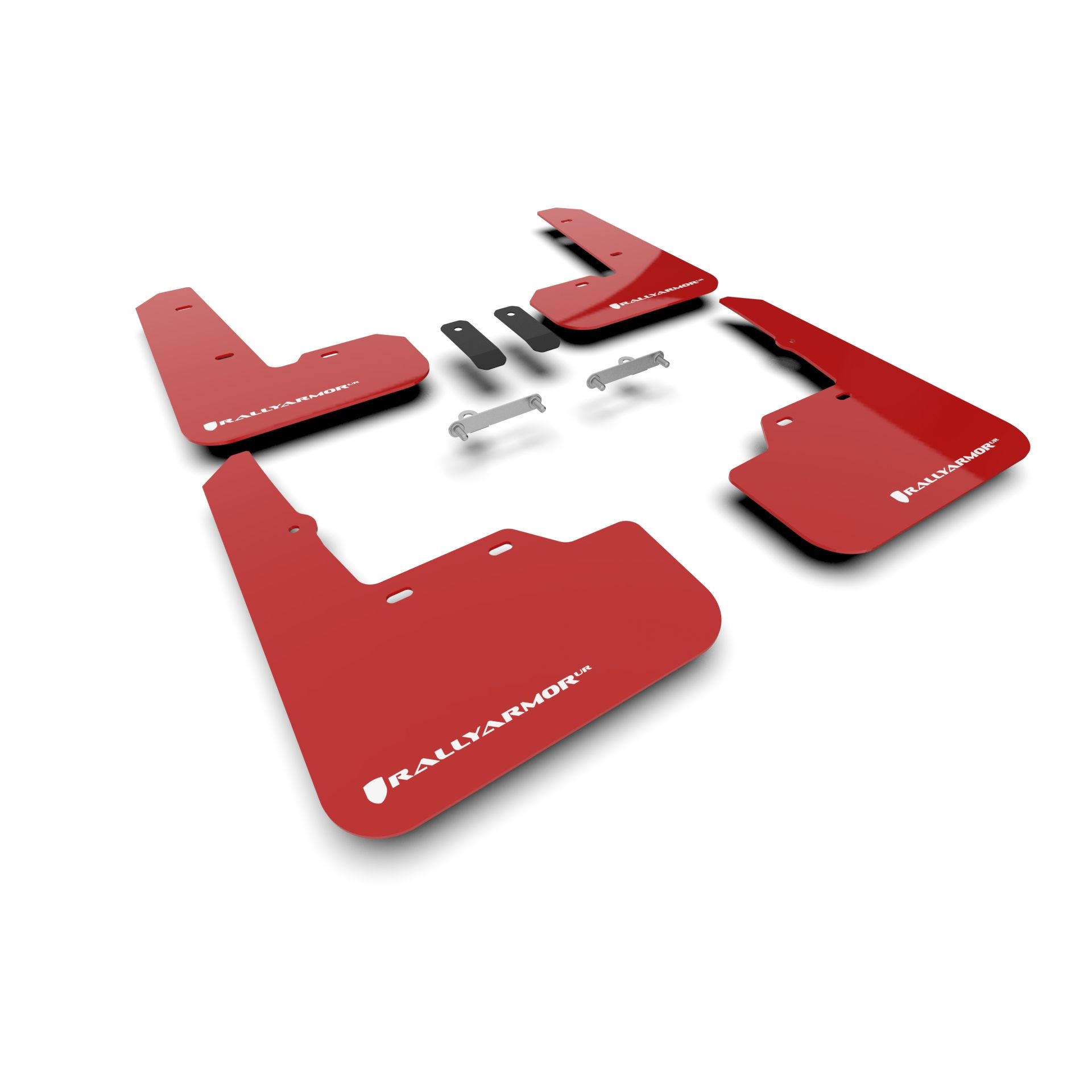 Rally Armor MF92-UR-RD/WH - 2022-25 Subaru WRX - Red Mud Flap/White Logo