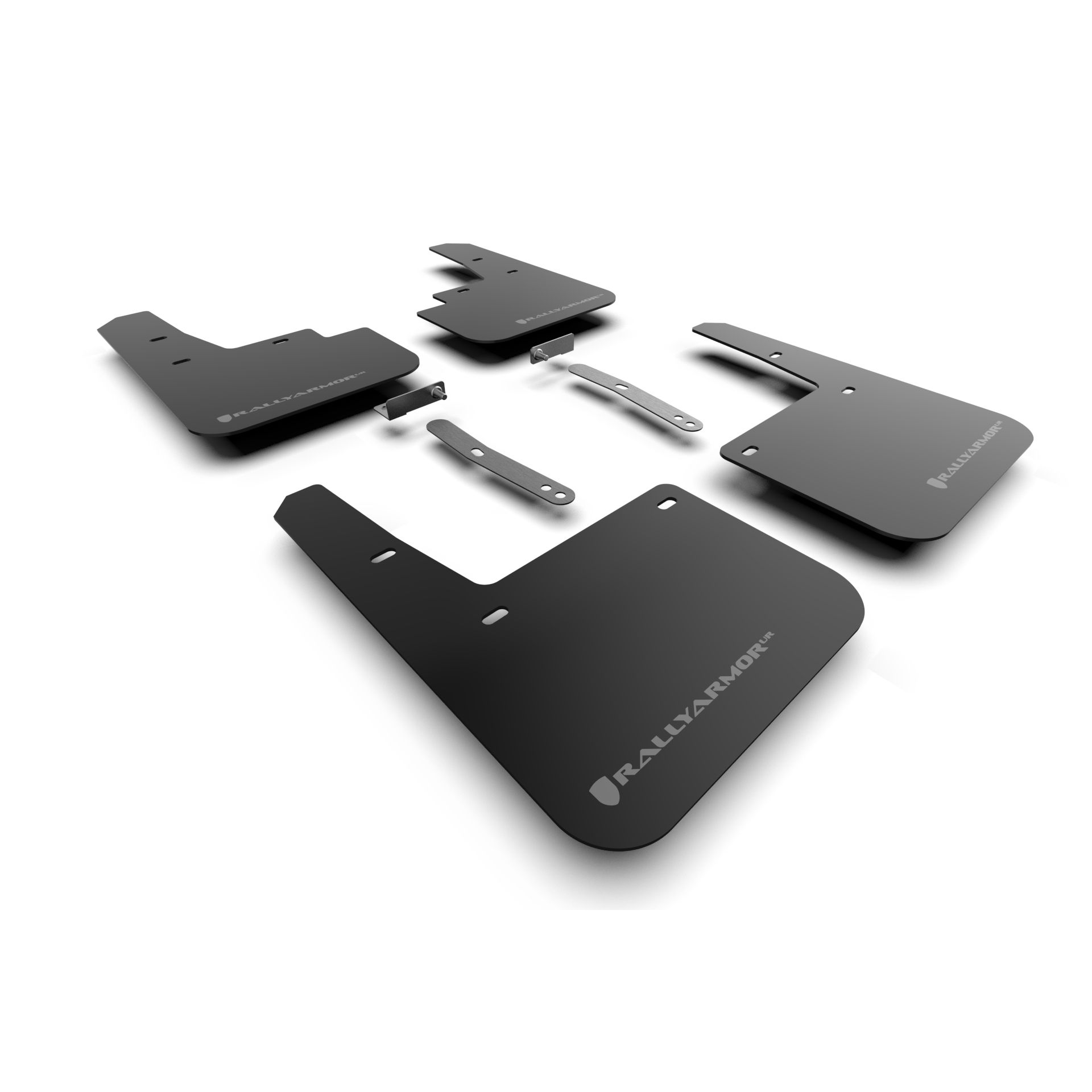 Rally Armor MF93-UR-BLK/GRY -  2022-23 Hyundai Kona N Line  - Black Mud Flap/Grey Logo