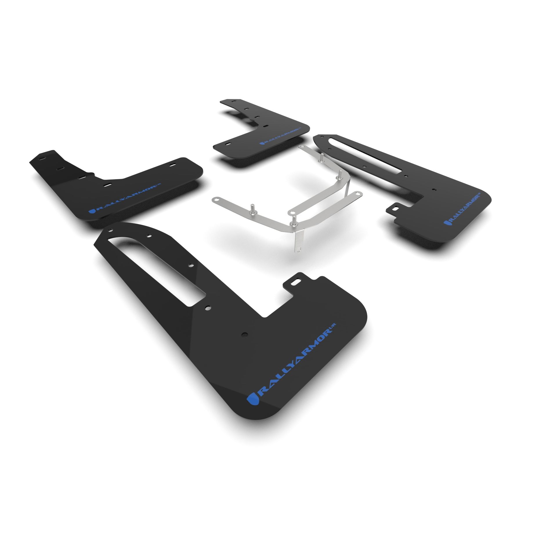 Rally Armor MF97-UR-BLK-NB - 2023-25 Honda Civic Type R - Black Mud Flap/Nitrous Blue Logo