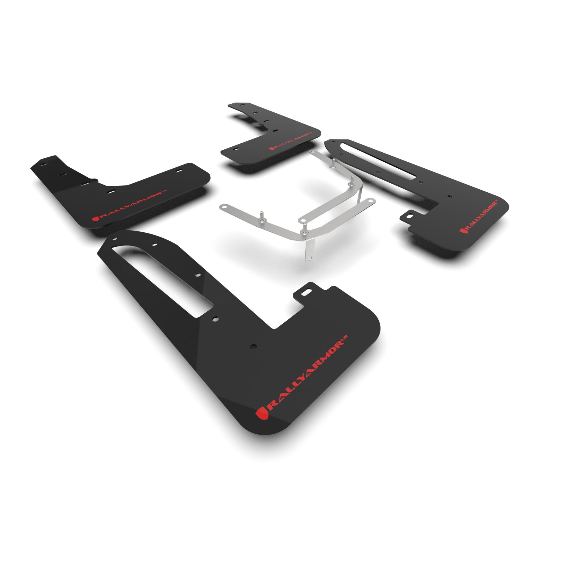 Rally Armor MF97-UR-BLK-RD - 2023-25 Honda Civic Type R - Black Mud Flap/Red Logo