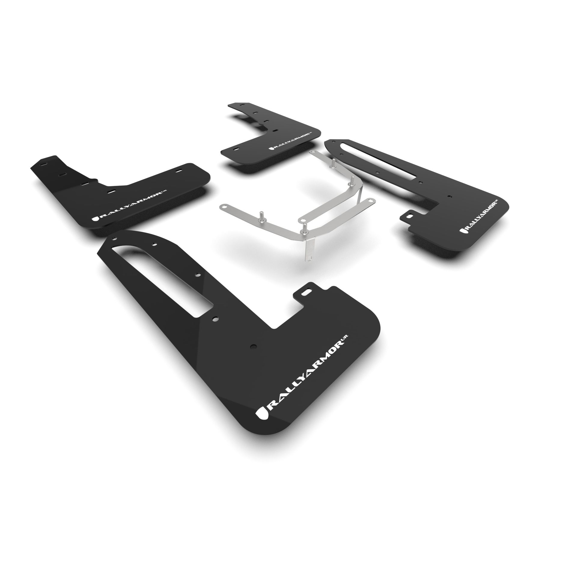 Rally Armor MF97-UR-BLK-WH - 2023-25 Honda Civic Type R - Black Mud Flap/White Logo