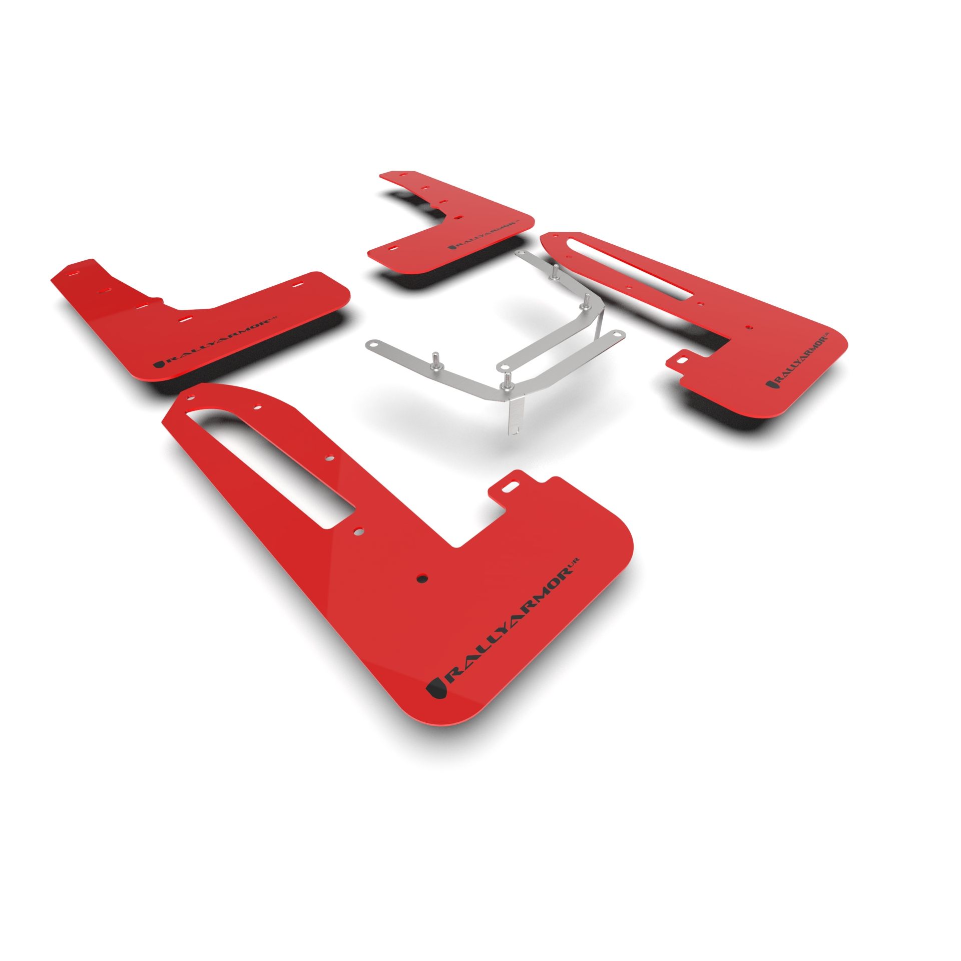 Rally Armor MF97-UR-RD-BLK - 2023-25 Honda Civic Type R - Red Mud Flap/Black Logo