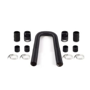 Universal Flexible Stainless Steel Radiator Hose Kit, 36", Black