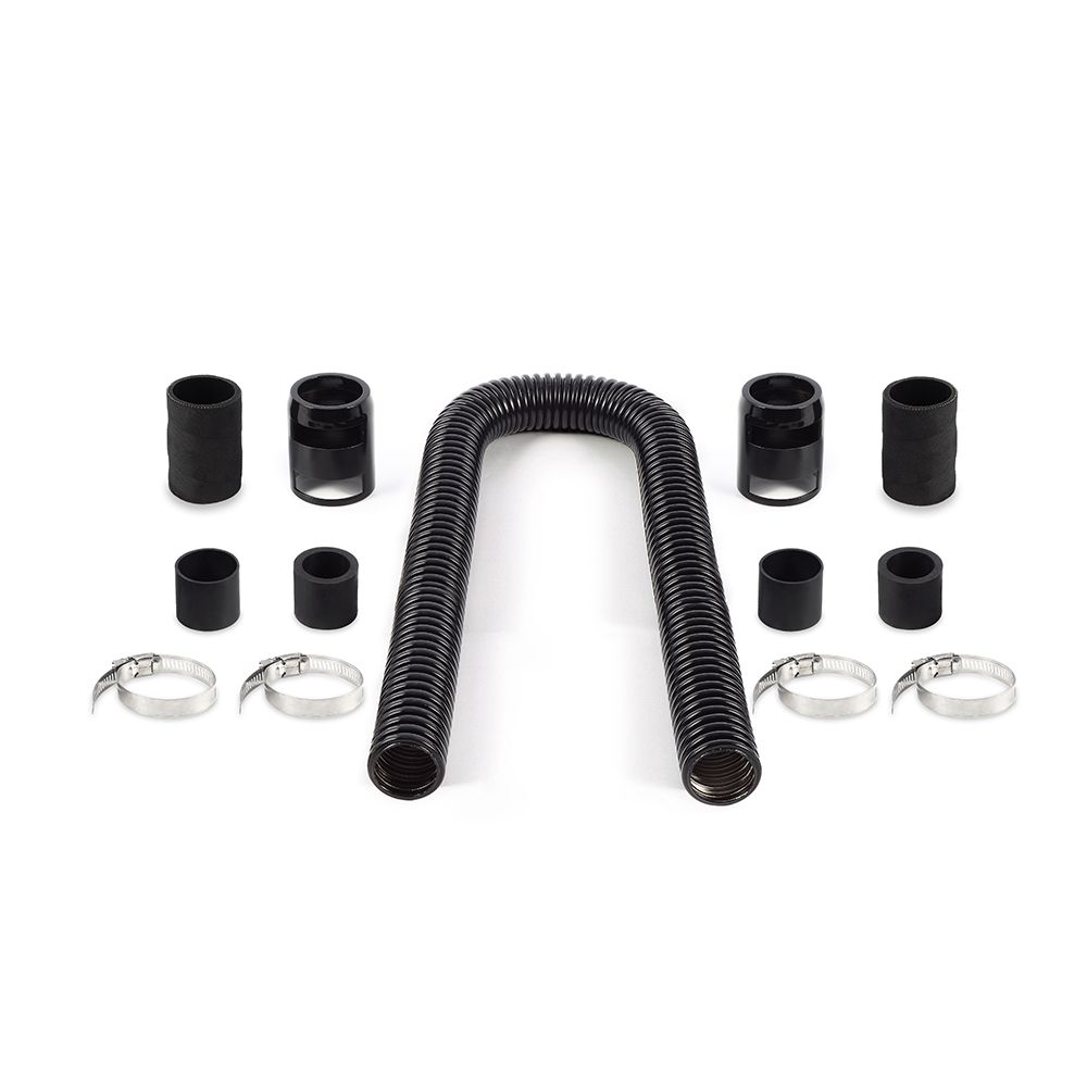 Universal Flexible Stainless Steel Radiator Hose Kit, 36", Black