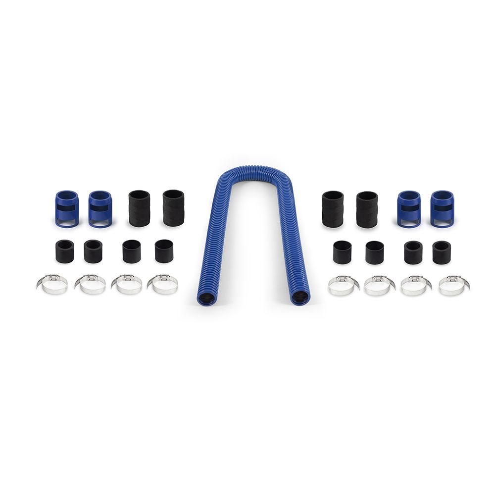 Universal Flexible Stainless Steel Radiator Hose Kit, 48", Blue