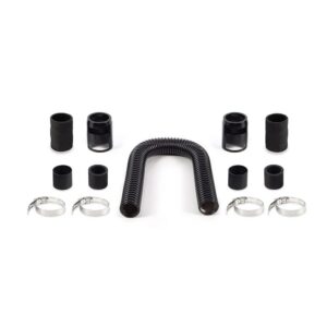 Universal Flexible Stainless Steel Radiator Hose Kit, 24", Black