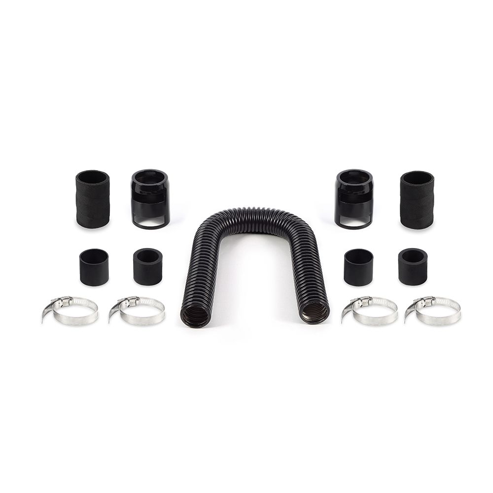 Universal Flexible Stainless Steel Radiator Hose Kit, 24", Black