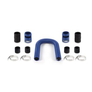 Universal Flexible Stainless Steel Radiator Hose Kit, 24", Blue