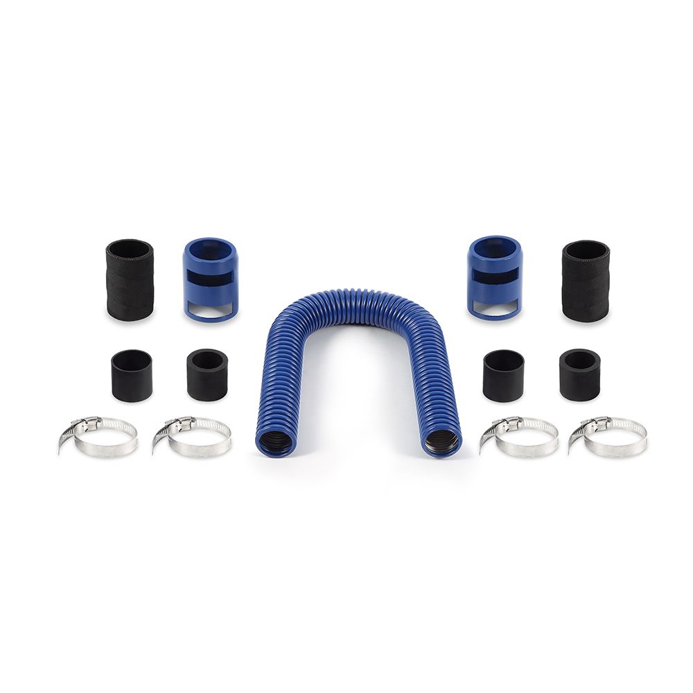 Universal Flexible Stainless Steel Radiator Hose Kit, 24", Blue