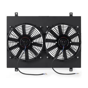 Performance Aluminum Radiator Fan Shroud Kit, fits Ford Mustang 1979-1993, Black