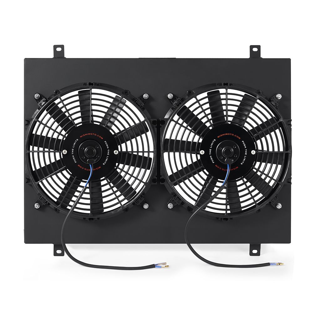 Performance Aluminum Radiator Fan Shroud Kit, fits Ford Mustang 1979-1993, Black