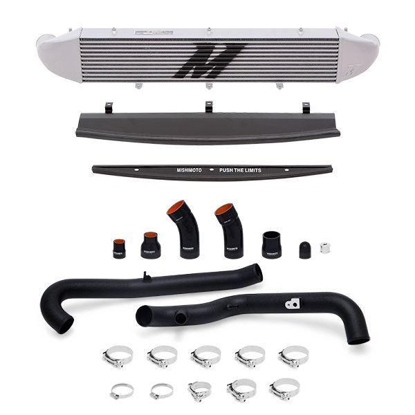 Ford Fiesta ST Performance Intercooler Kit, 2014-2019 Black Pipes, Silver Cooler