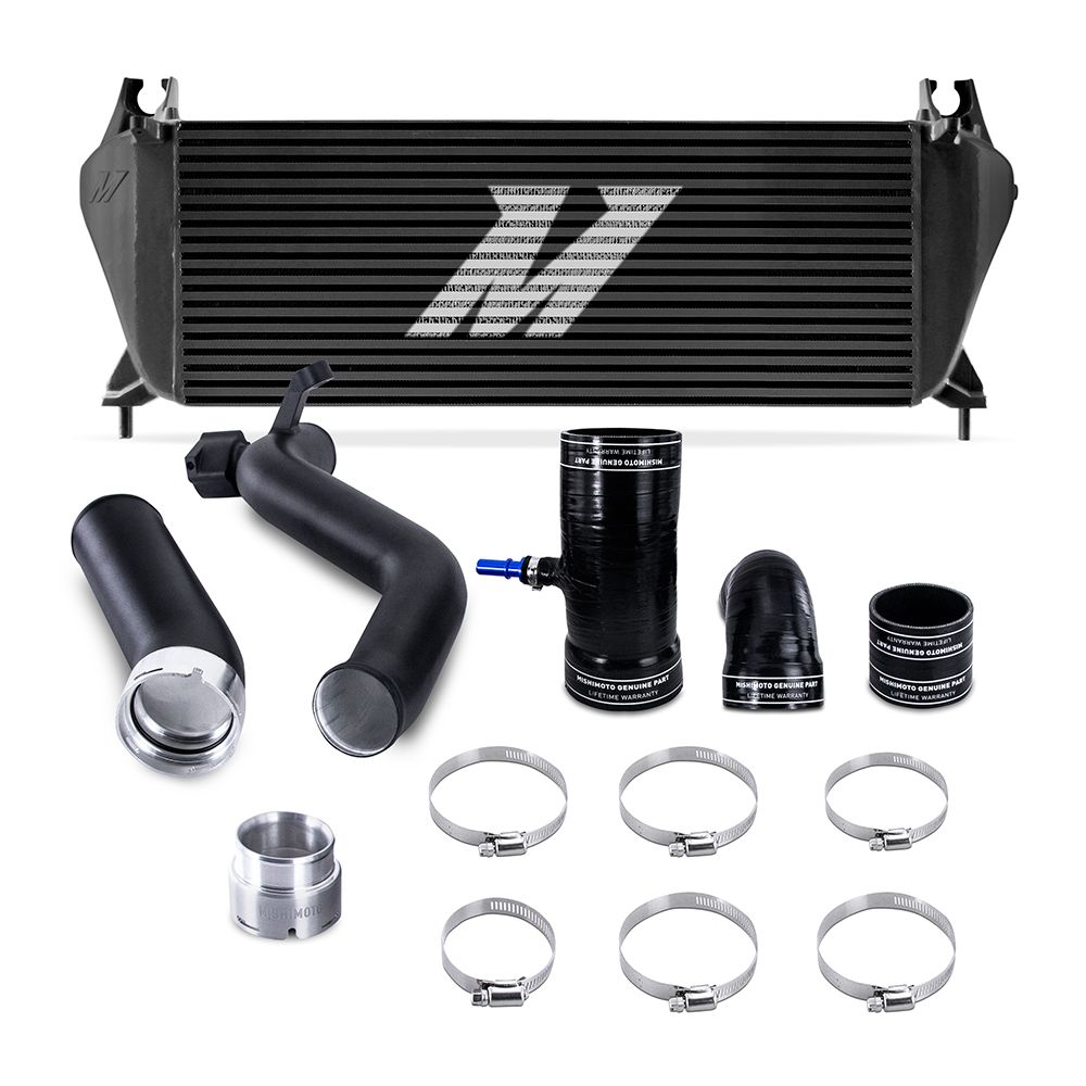 Intercooler Kit, fits Ford Ranger 2.3L 2019-2023, Black Cooler, Black Pipes