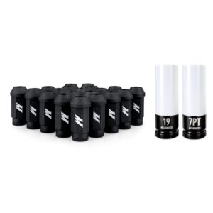 Mishimoto Steel Locking Lug Nuts M14x1.5, 20pc Set, Black