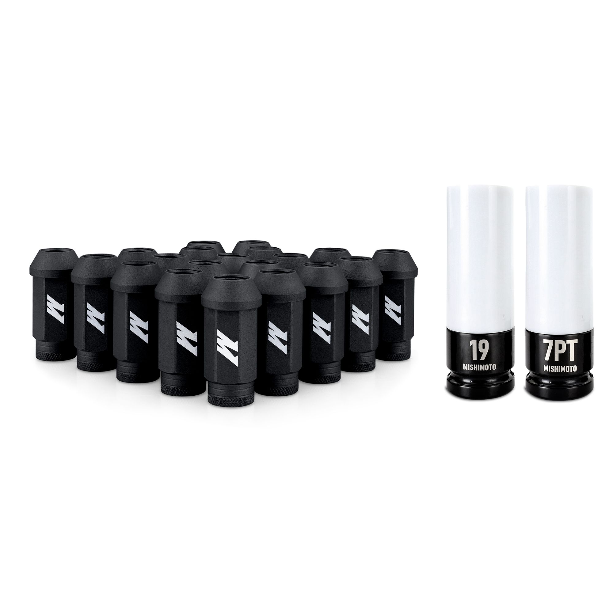 Mishimoto Steel Locking Lug Nuts M14x1.5, 20pc Set, Black