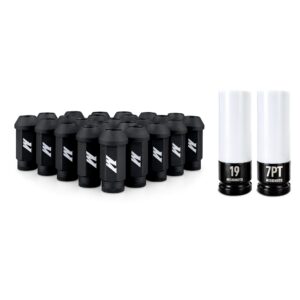 Mishimoto Steel Locking Lug Nuts M14x1.5, 24pc Set, Black