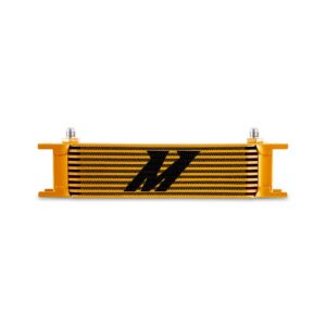 Universal 10-Row Oil Cooler, -6AN, Gold
