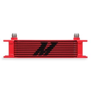 Universal 10-Row Oil Cooler, Red