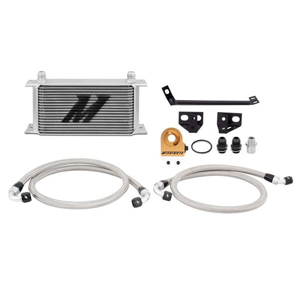Ford Mustang EcoBoost Thermostatic Oil Cooler Kit, 2015-2017, Silver