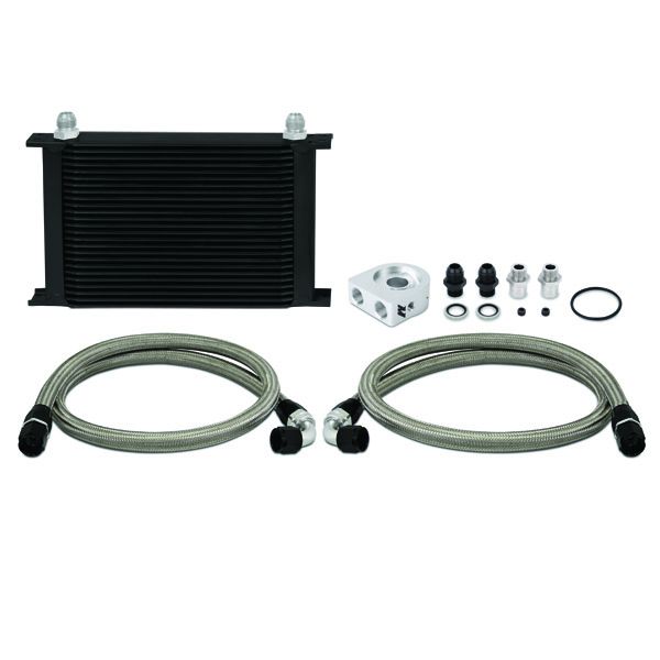 Universal Oil Cooler Kit, Black, 25 Row