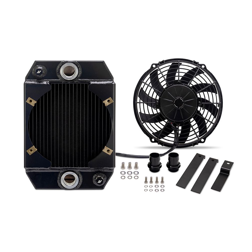 Universal 9" Drag Race Performance Aluminum Radiator, Black