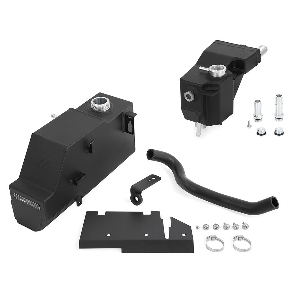 Aluminum Degas Tank Kit, fits Ford 6.7L Powerstroke 2011-2019, Black