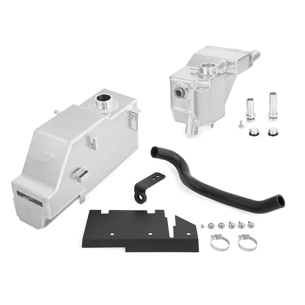 Aluminum Degas Tank Kit, fits Ford 6.7L Powerstroke 2011-2019, Natural