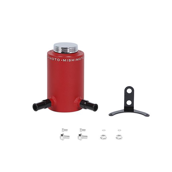 Aluminum Power Steering Reservoir Tank, Wrinkle Red