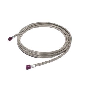 16' (ft) Long -4AN Braided Hose with Purple Ends.