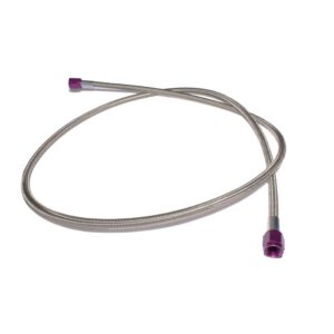 4' (ft) Long -4AN Braided Hose with Purple Ends.