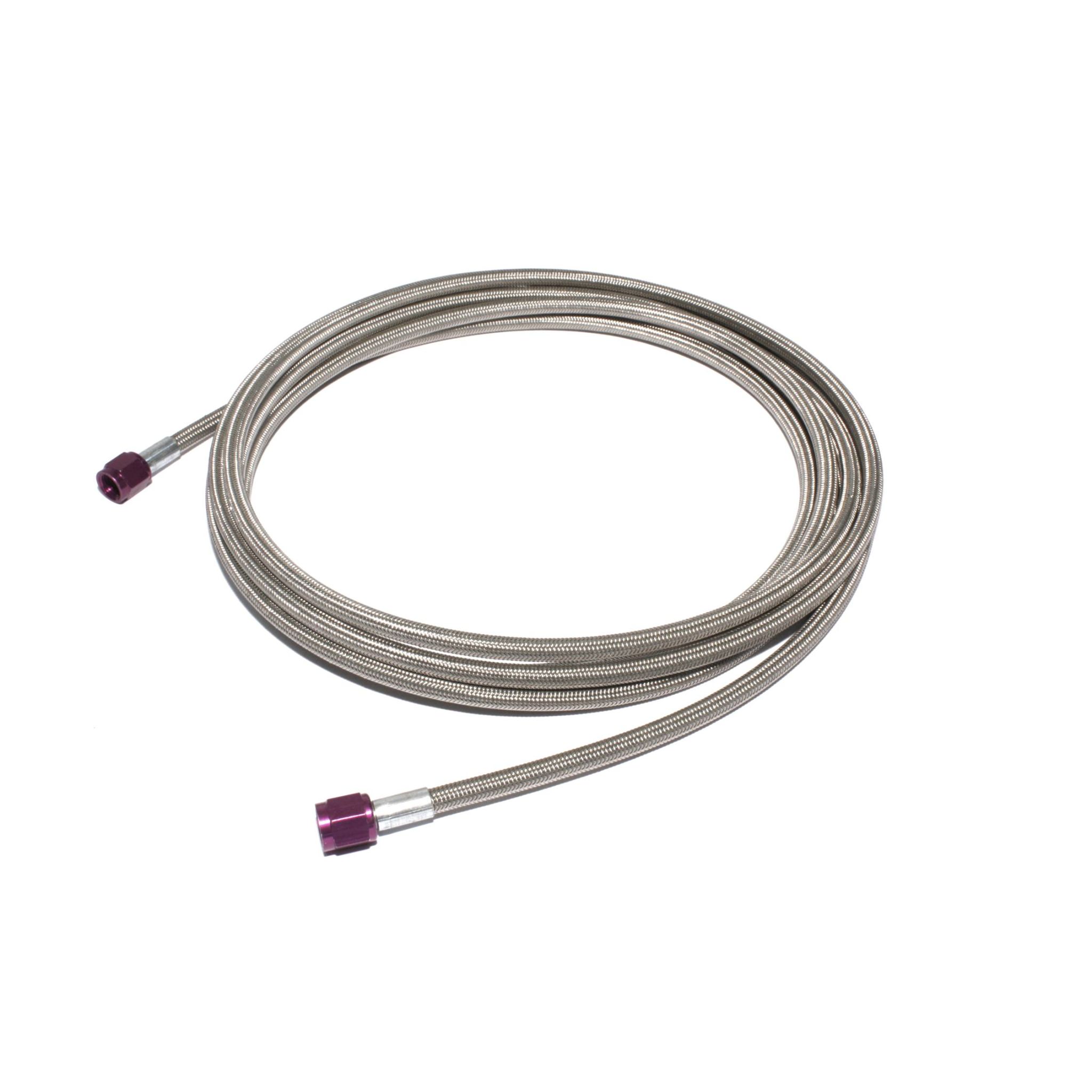 14' (ft) Long -4AN Braided Hose with Purple Ends.