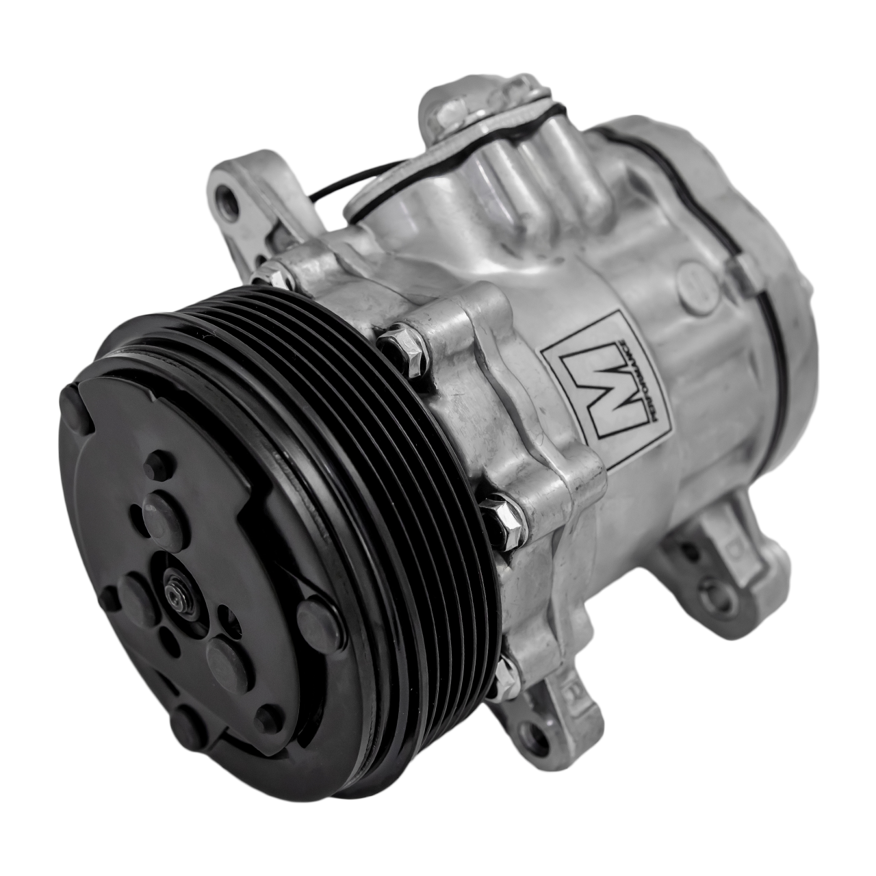March Ultra Series Sanden 7176 AC Compressor, Cast, 6 Rib Serpentine Clutch