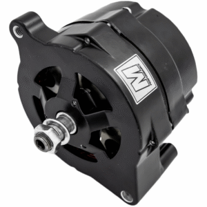 March Ultra Series Ford 1G Alternator, 140 Amp, 12V, 1 Wire, Black Finish