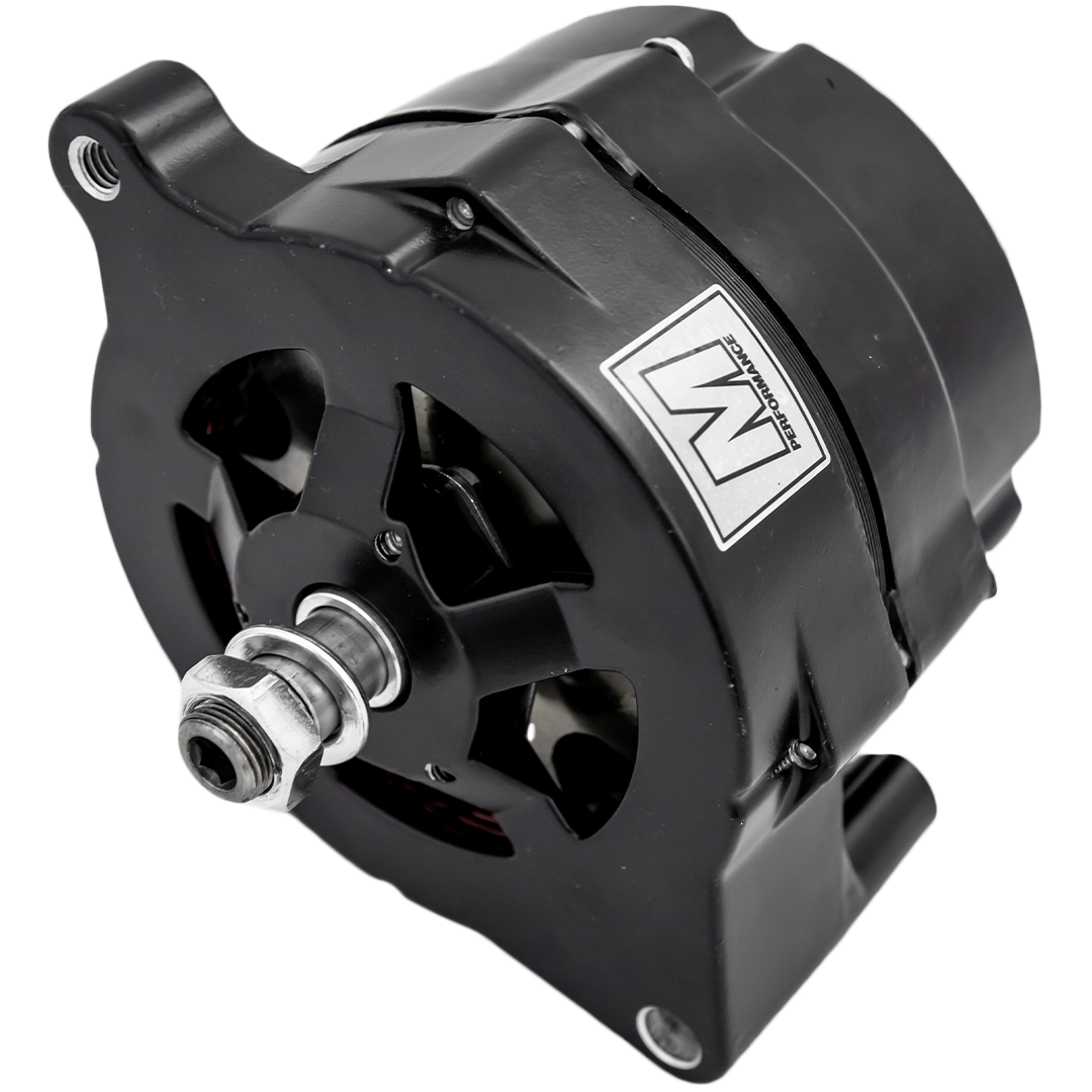 March Ultra Series Ford 1G Alternator, 100 Amp, 12V, 1 Wire, Black Finish
