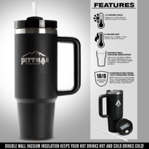 Pittman 40oz. Hydration Tumbler with Comfort Soft Handle - Black