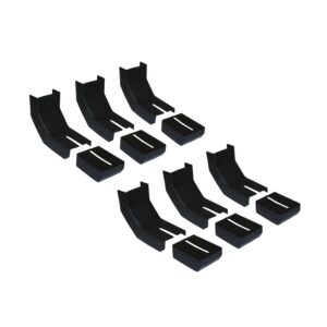 Raptor Series - RB-BKC6 - Bracket Covers Thermoplastic Rubber for Slide Track Running Boards Only - Qty 6 Set - Does not cover support braces on bracket kit RB-0200-BK