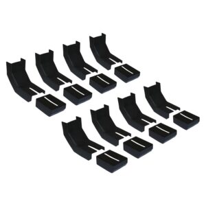 Raptor Series - RB-BKC8 - Bracket Covers Thermoplastic Rubber for Slide Track Running Boards Only - Qty 8 Set