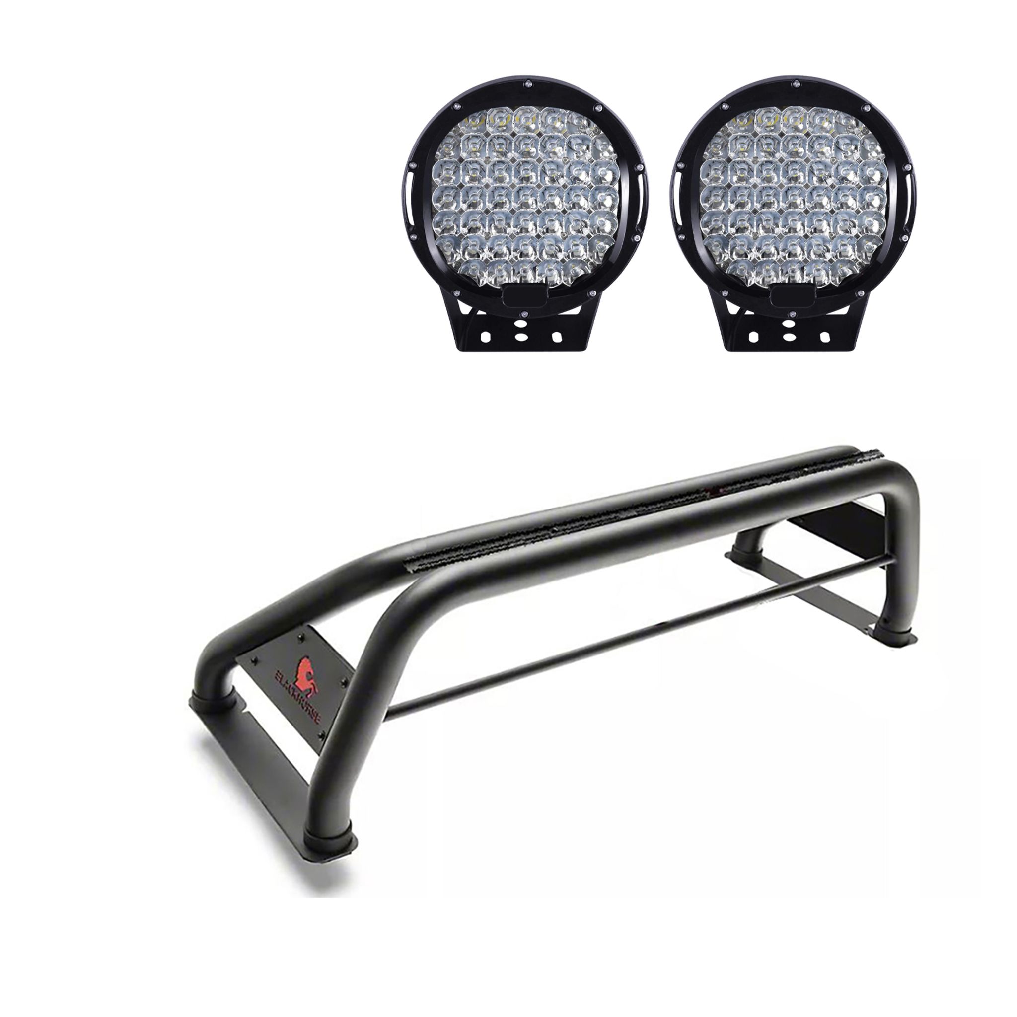 Black Horse Off Road Classic Roll Bar Kit Black Steel RB001BK-PL69B