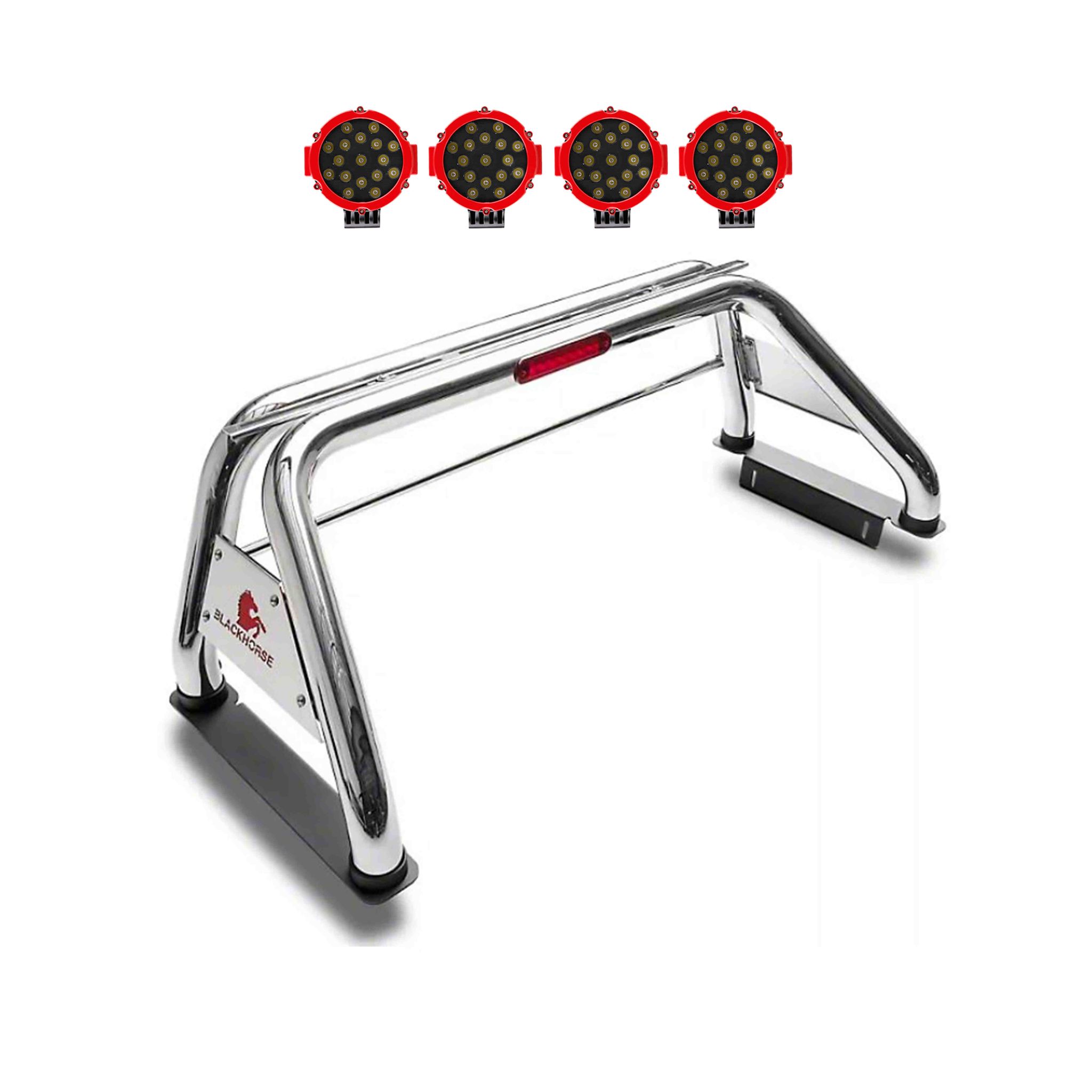 Black Horse Off Road Classic Roll Bar Kit Stainless Steel Stainless Steel RB001SS-PLR