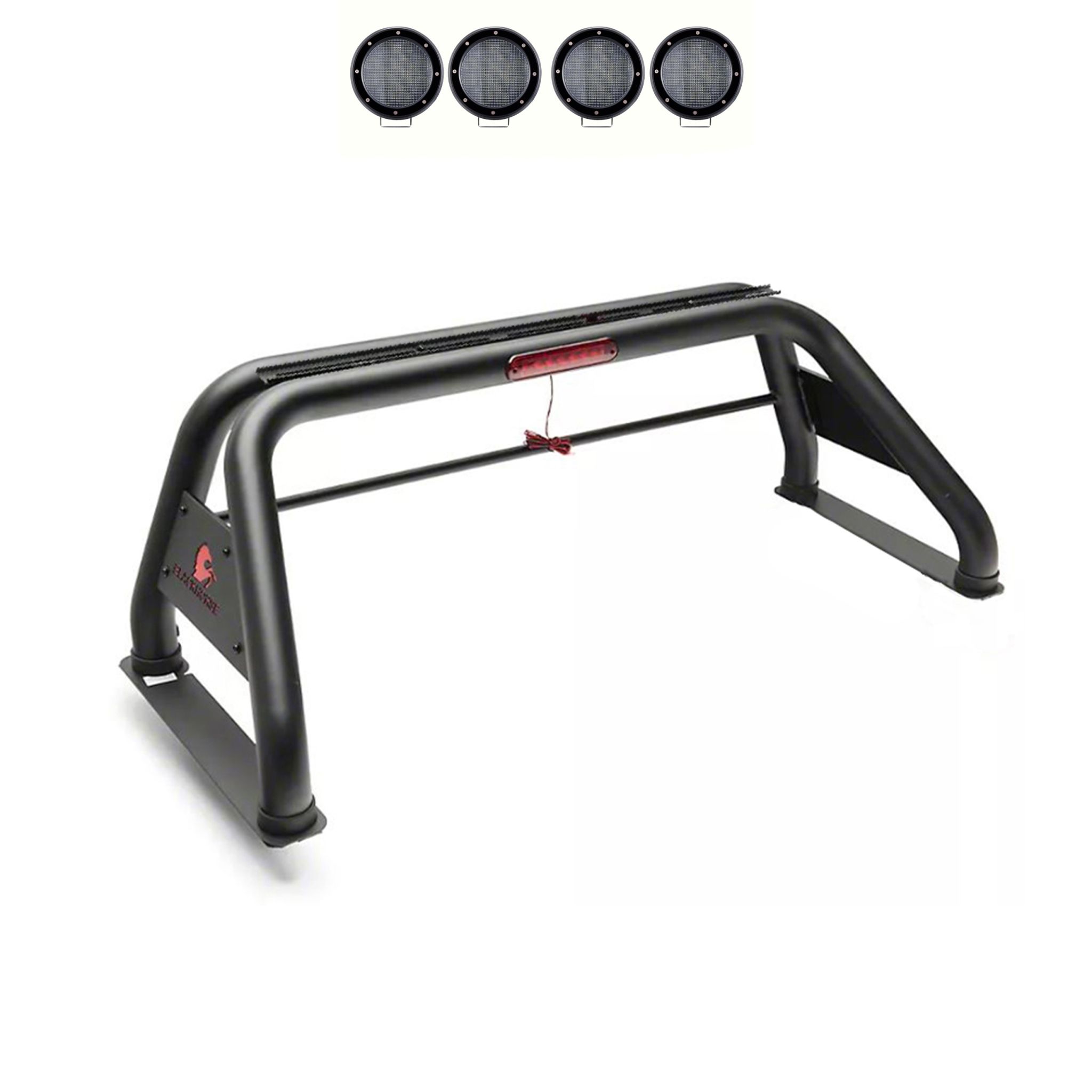 Black Horse Off Road Classic Roll Bar Kit Black Steel RB002BK-PLFB