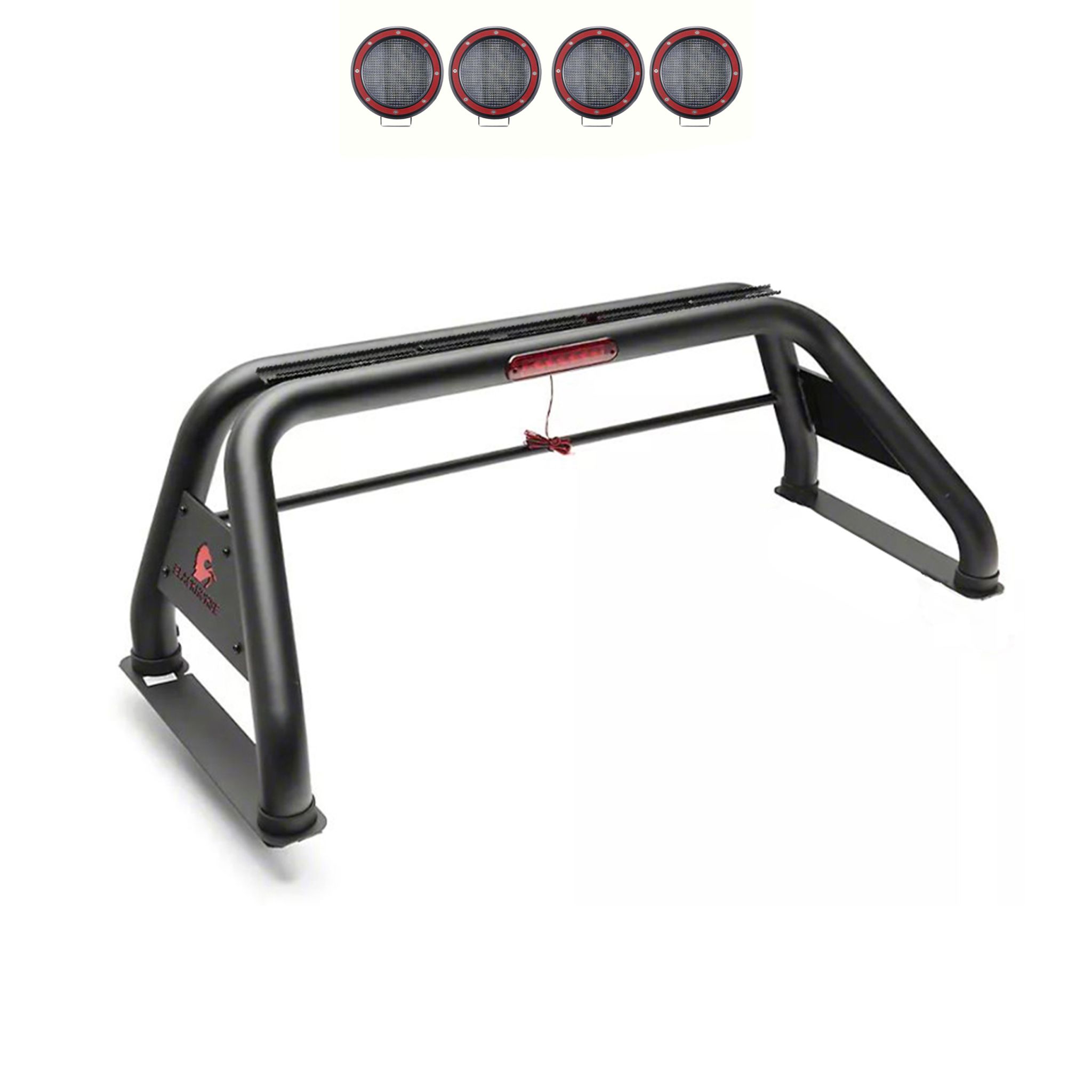 Black Horse Off Road Classic Roll Bar Kit Black Steel RB002BK-PLFR