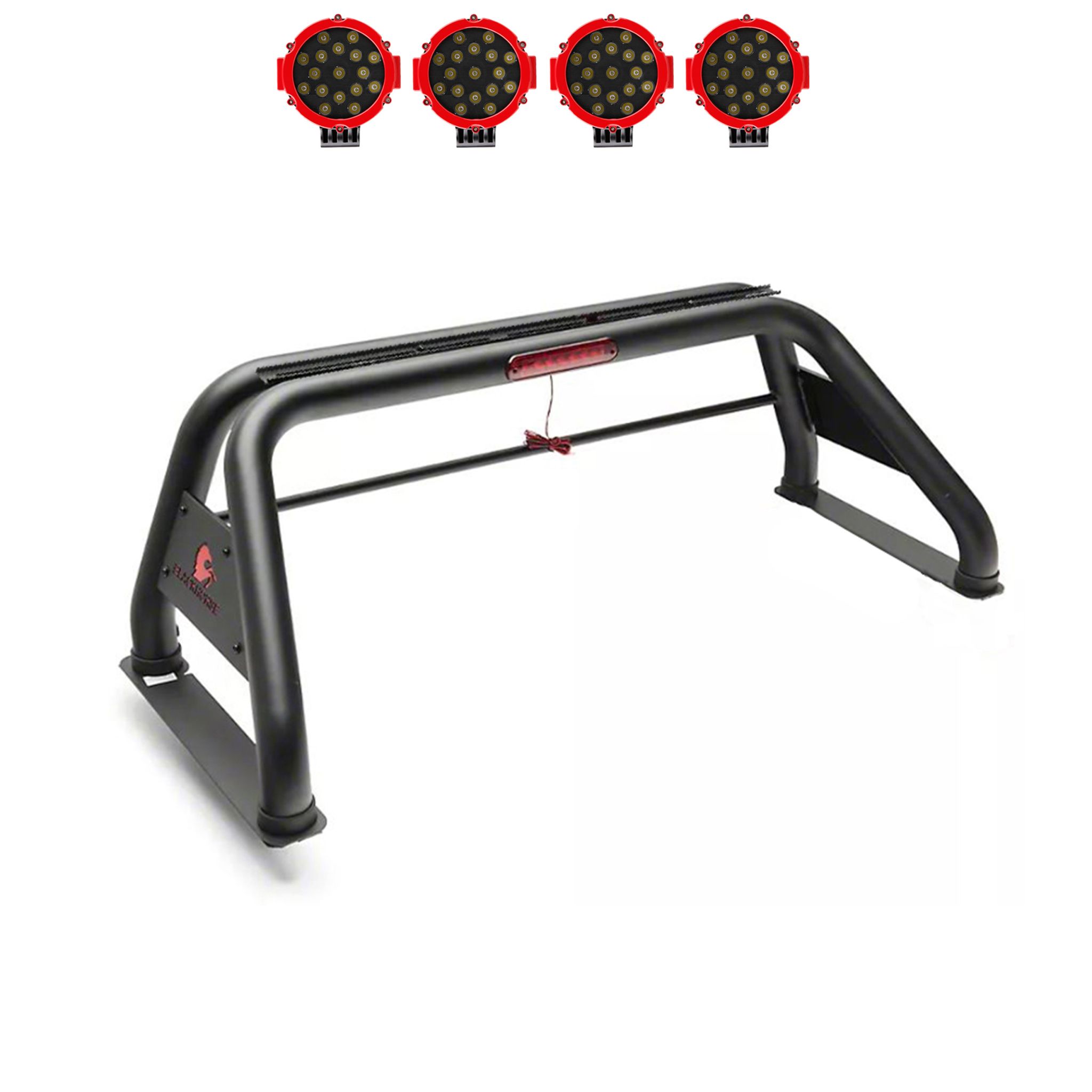 Black Horse Off Road Classic Roll Bar Kit Black Steel RB003BK-PLR